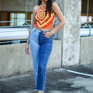 Flirty Ways Heart Knit Halter Knit Top